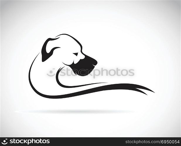 Vector image of an dog (great dane) on white background