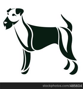 Vector image of an dog (Irish terrier) on white background