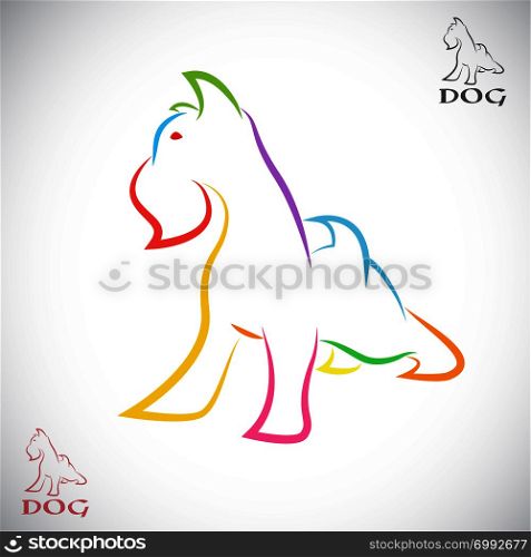 Vector image of an dog (Irish terrier) on white background