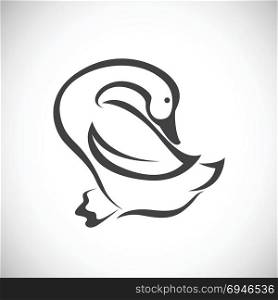 Vector image of an duck on white background