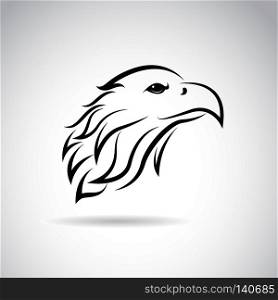 Vector image of an eagle head on white background