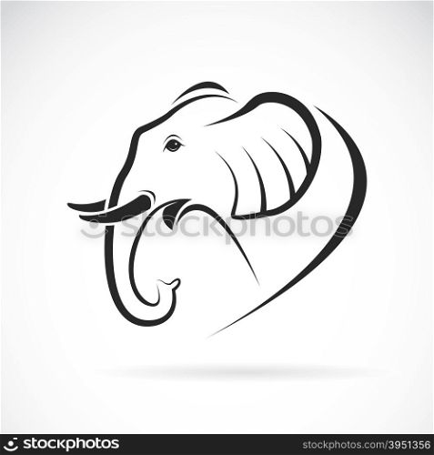 Vector image of an elephant design on a white background