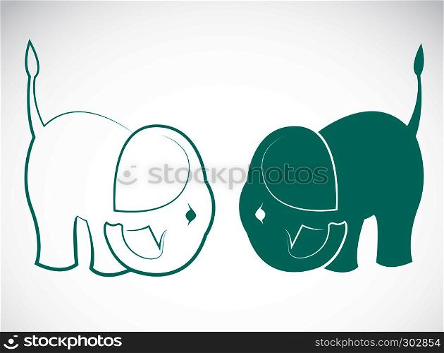 Vector image of an elephant on a white background
