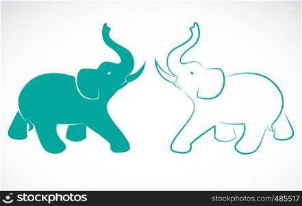 Vector image of an elephant on a white background