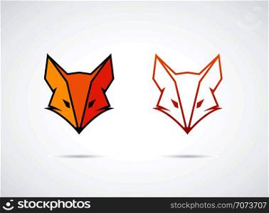 Vector image of an fox face design on white background