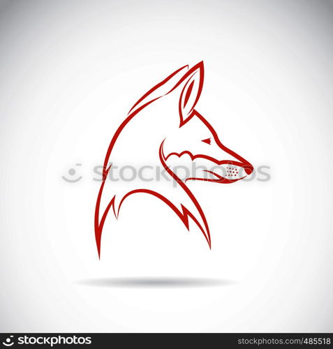 Vector image of an fox head on white background