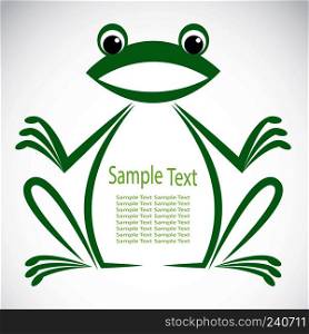 Vector image of an frog on white background