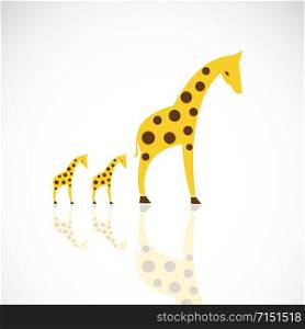 Vector image of an giraffe design on white background