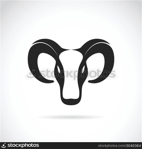 Vector image of an goat head . Vector image of an goat head on white background