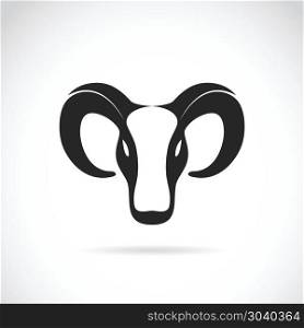 Vector image of an goat head . Vector image of an goat head on white background