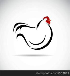 Vector image of an hen on white background