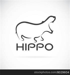 Vector image of an hippo design on white background.