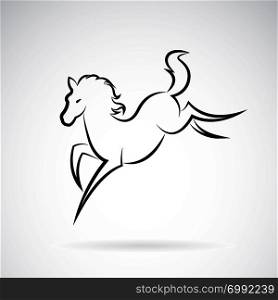 Vector image of an horse design on white background