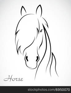 Vector image of an horse on white background