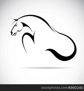 Vector image of an horse on white background