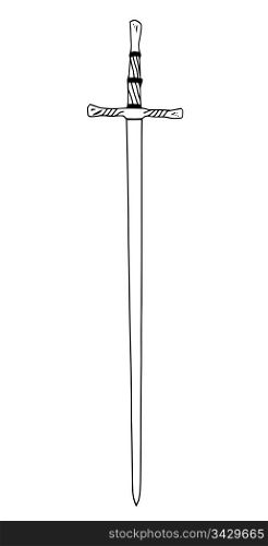 Vector Image of an Isolated 16th Century Sword