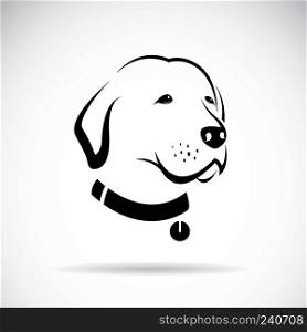 Vector image of an Labrador dog's head on white background
