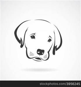 Vector image of an labrador puppy face on white background. Dog
