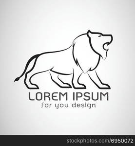 Vector image of an lion design on white background