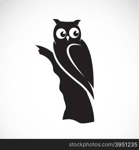 Vector image of an owl on white background