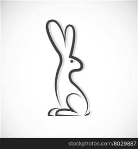 Vector image of an rabbit design on white background