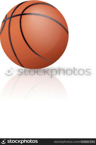 Vector image of an realistic red Basketball