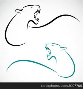 Vector image of an tiger on white background