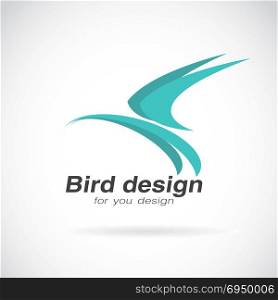 Vector image of bird design on white background.