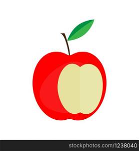 vector image of bitten apple on a white background