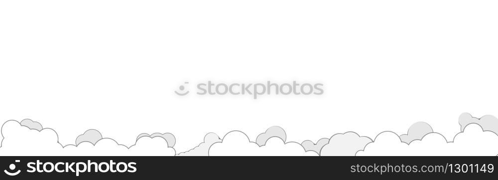 vector image of cartoon clouds on background
