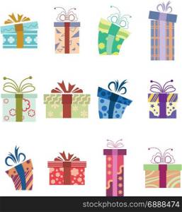 Vector image of Collection of present boxes