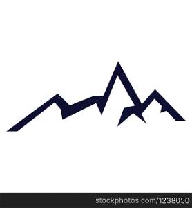 vector image of contour mountains drawn on a white background