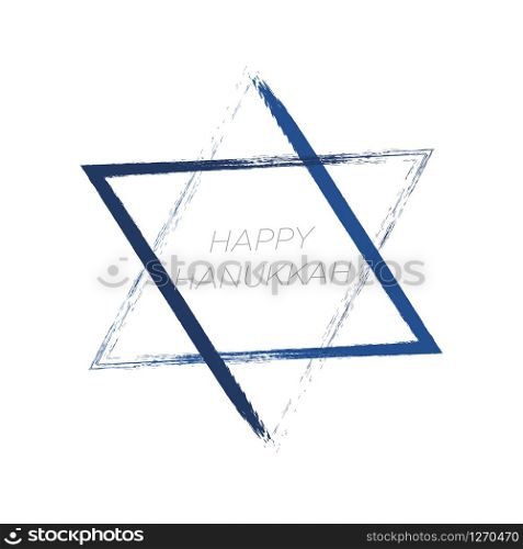 vector image of David star and wishes of happy Hanukkah