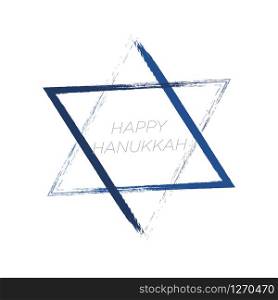 vector image of David star and wishes of happy Hanukkah