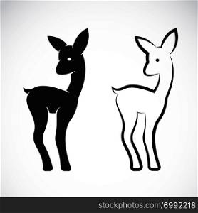 Vector image of deer on white background