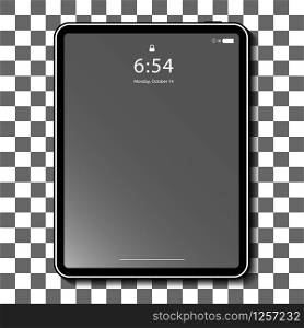 vector image of exclusive tablet on background