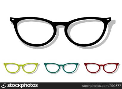 Vector image of Glasses on white background.