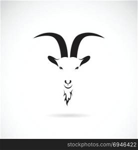 Vector image of goat head on white background