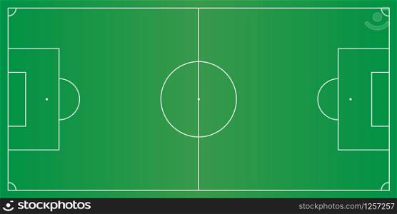 vector image of green soccer field layout