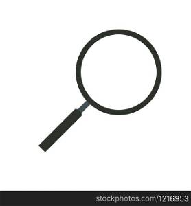 Vector image of magnifier on a white background