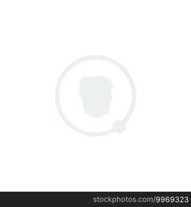 vector image of male profile offline on a white background