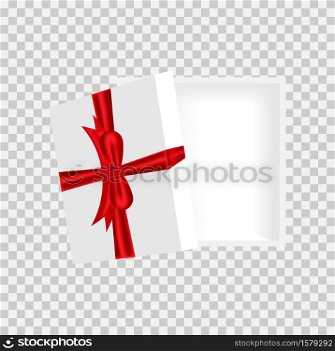 vector image of open gift in gradient style on transparent background