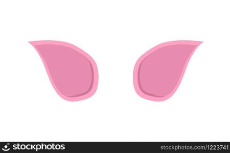 vector image of pig ears on a white background
