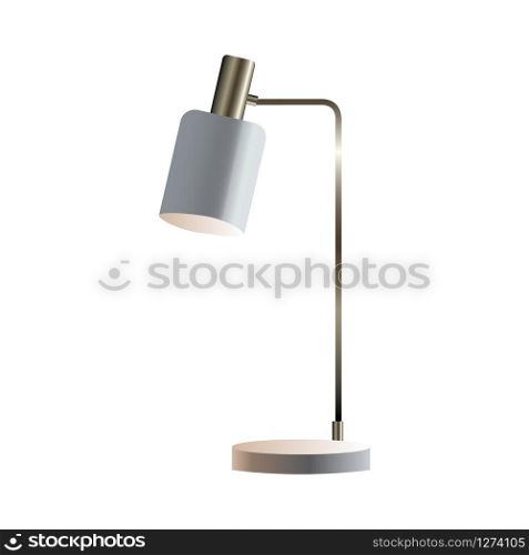 vector image of realistic table lamp on a white background