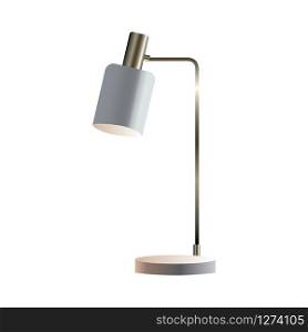 vector image of realistic table lamp on a white background