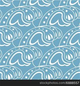 Vector image of seamless pattern with waves