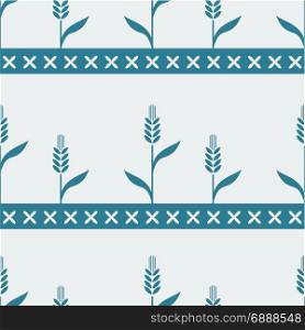 vector image of seamless pattern with wheat