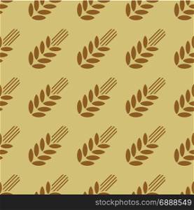 vector image of seamless pattern with wheat