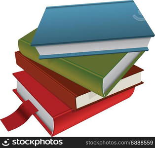 Vector image of stack of the books