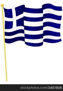 Vector image of the national flag of Greece